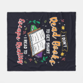 Ik las voor Escape Reality Book Nerd Fleece Deken (Voorkant (Horizontaal))