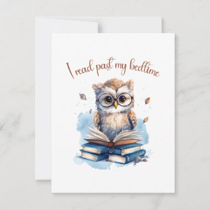 Ik las voorbij mijn bedtijd notitiekaartje