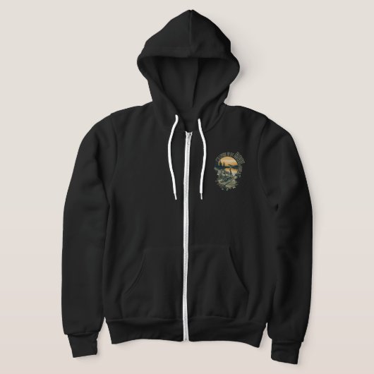 Ik leef in mijn | Grappig visser geschenk | Buiten Hoodie (Laagn)