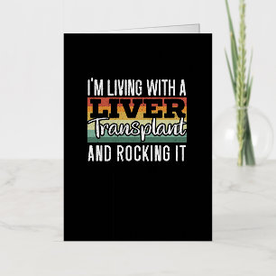 Ik leef met een levertransplantatie en sla het op. folie wenskaart