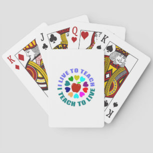 Ik leef om les te geven pokerkaarten