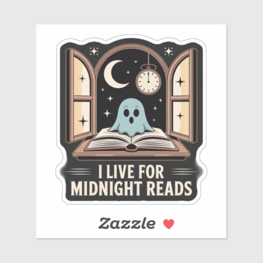 Ik leef voor Midnight Reads Sticker (Vel)
