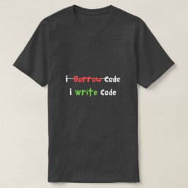 Ik leen code ik schrijf code programmeur grappig t-shirt