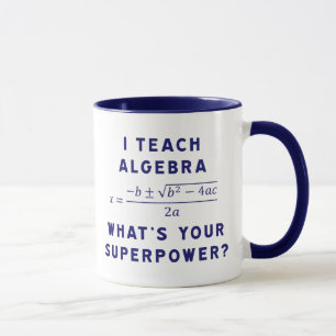 Ik leer Algebra / Wat is jouw Superpower? Mok