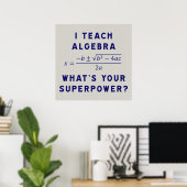 Ik leer Algebra / Wat is jouw Superpower? Poster (Thuiskantoor)