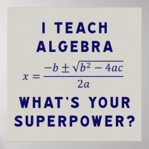 Ik leer Algebra / Wat is jouw Superpower? Poster