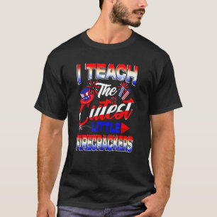 Ik leer de beste kleine Firecrackers Amerikaanse 4 T-shirt