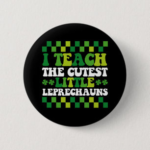Ik leer de beste kleine Leprechauns leraar Ronde Button 5,7 Cm