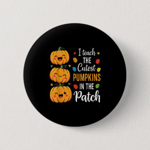 Ik leer de beste pompoenen in de patch halloween ronde button 5,7 cm