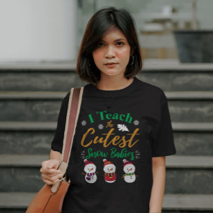 Ik leer de beste sneeuwbaby's kerstmis t-shirt