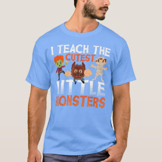 Ik leer de Cutest Little Monsters Halloween Teach T-shirt
