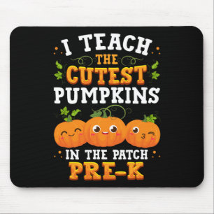 Ik leer de Cutest Pre-K Pomkins Halloween Teache Muismat