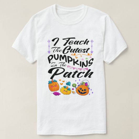 Ik leer de Cutest Pumpkins in de Patch Halloween T-shirt (Design voorkant)