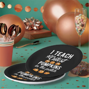 Ik leer de Cutest Pumpkins in de Patch Papieren Bordje