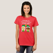 Ik leer de Schattigee Elfen Kerstmis T-shirt (Voorkant volledig)