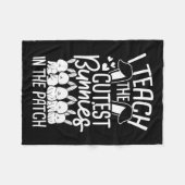 Ik leer de Schattigee konijnen in de patch 1 Fleece Deken (Voorkant (Horizontaal))