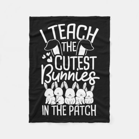 Ik leer de Schattigee konijnen in de patch 1 Fleece Deken (Voorkant)