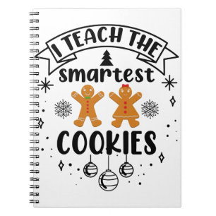 Ik Leer de Slimste Koekjes Leraar Kerstmis Notitieboek