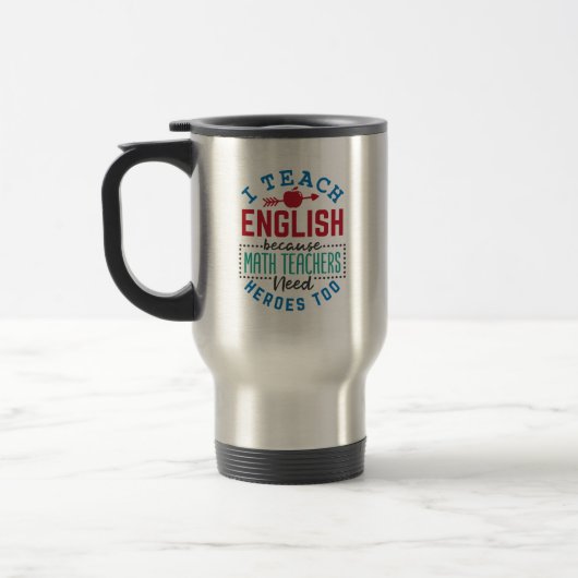 Ik leer Engels omdat Heroes Funny Teaching Reisbeker (Links)