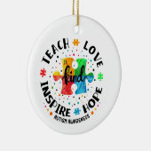 Ik leer Geweldige Kinder autisme-bewustmakingseres Keramisch Ornament (Rechts)