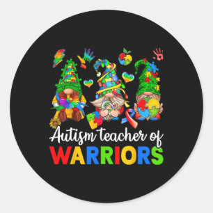 Ik leer Geweldige Kinder autisme bewustzijn kabout Ronde Sticker