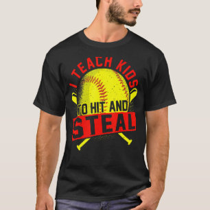 Ik leer Kinderen om met handschoen en steal Softba T-shirt