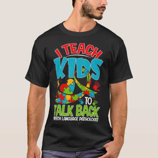 Ik leer Kinderen om te praten over grappige spraak T-shirt (Voorkant)
