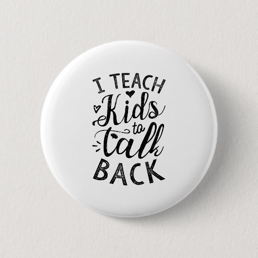 Ik leer Kinderen om terug te praten Ronde Button 5,7 Cm (Voorkant)