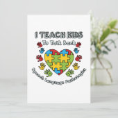 Ik leer kinderen terug te praten Spraak Taal Thera Bedankkaart (Staand voorkant)