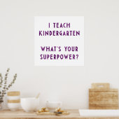 Ik leer Kindergarten wat is je Superpower? Poster (Keuken)