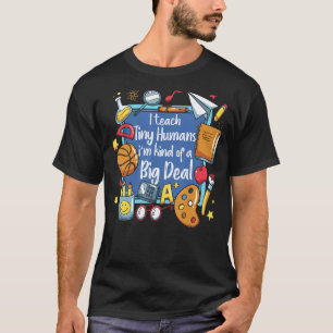 Ik leer kleine mensen leraar waardering t-shirt