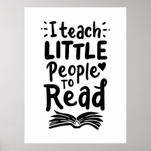 Ik leer kleine mensen lezen poster