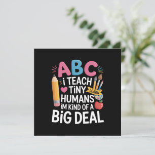 Ik Leer Kleine Mensjes Leraar Waardering School Kaart