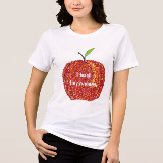Ik leer kleine mensjes, pointillisme appel tshirts
