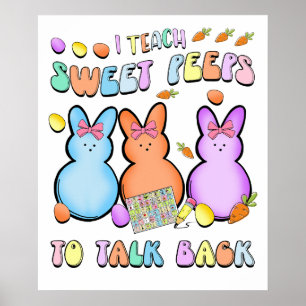 ik leer lieve mensen om terug te praten, retro, vi poster