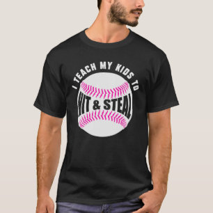 Ik leer mijn Kinderen hoe ze baseballetjes kunnen  T-shirt
