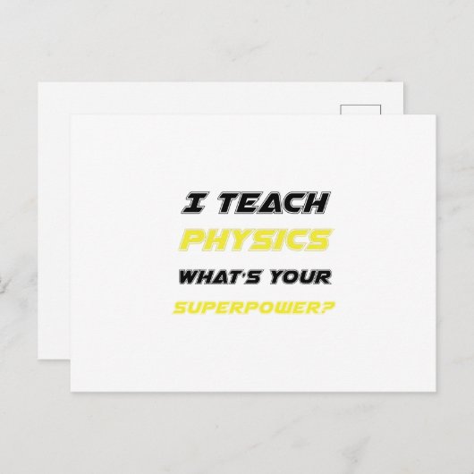 Ik leer natuurkunde wat je Superpower leraar is Briefkaart (Voorkant / Achterkant)