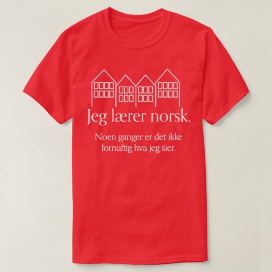 Ik leer Noors T-shirt (Design voorkant)