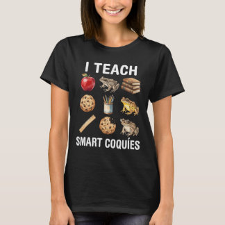 Ik leer slimme Coquies grappige Puerto Rico leraar T-shirt