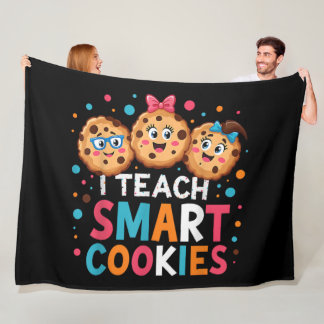 Ik leer slimme koekjes terug naar school leraar fleece deken