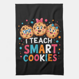 Ik leer slimme koekjes terug naar school leraar theedoek