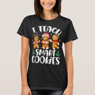Ik leer Smart Cookies Christmas Teacher Schattige T-shirt