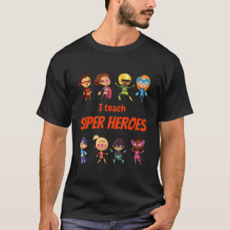Ik leer Superhelden - Comic Book Hero leraar T-shirt