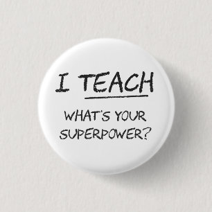 Ik leer wat je Superpower is? Ronde Button 3,2 Cm