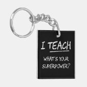 Ik leer wat je Superpower is? Sleutelhanger (Voorkant Links)