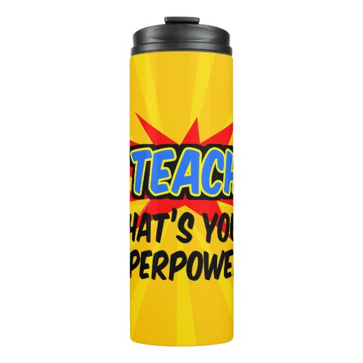 Ik leer wat je Superpower Superheld-leraar is Thermosbeker (Voorkant)