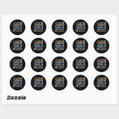 Ik leer wetenschap omdat Wiskunde leraren helden n Ronde Sticker (Vel)