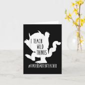 Ik leer Wilde Dingen Kindergarten Leraar Kaart (Gele Bloem)