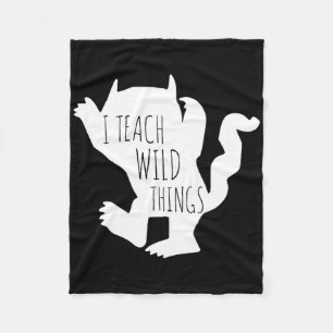 Ik leer wilde dingen monsterplezier Halloween gesc Fleece Deken