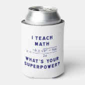 Ik leer Wiskunde wat is je Superpower? Blikjeskoeler (Blikje Voorkant)